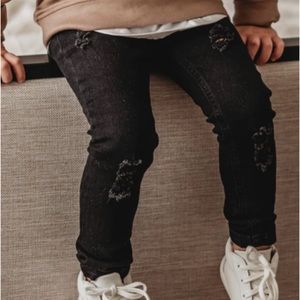 COPY - Lenox James DISTRESSED JEANS - BLACK